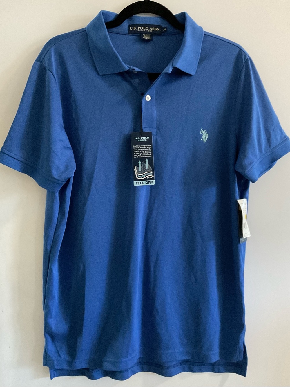 U.S. Polo Assn. Men’s Royal Blue Polo with Contrast Logo